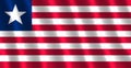 LIBERIA`S FLAG FLUTTERING