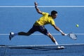 Eleven times Grand Slam champion Novak Djokovic of Serbia in action during his round 4 match at Australian Open 2016