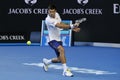 Eleven times Grand Slam champion Novak Djokovic of Serbia in action during his round 4 match at Australian Open 2016