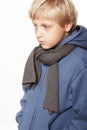 An eleven year upset boy Royalty Free Stock Photo