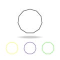eleventh colored icon. Can be used for web, logo, mobile app, UI, UX