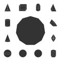 eleventh icon. Detailed set of geometric figure. Premium graphic design. One of the collection icons for websites, web design, mob