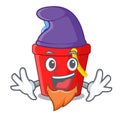Elf beach bucket shape with sand cartoon Royalty Free Stock Photo