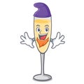 Elf champagne character cartoon style Royalty Free Stock Photo