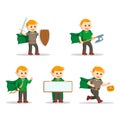 Elf character profession design vector