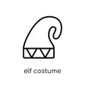 Elf costume icon from Christmas collection.