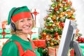 Elf customer support Royalty Free Stock Photo