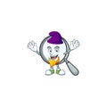 Elf design magnifying glass cartoon character style Royalty Free Stock Photo