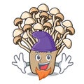 Elf enoki mushroom character cartoon