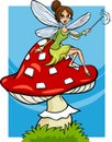 Elf fairy fantasy cartoon illustration Royalty Free Stock Photo