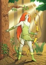 Elf female archer Royalty Free Stock Photo