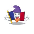 Elf flag france fluttered on character pole