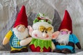 Elf and gnomes toy figurines Royalty Free Stock Photo