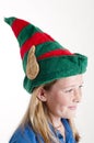 Elf hat on girl