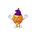 Elf jocote fruit with character cartoon mascot Royalty Free Stock Photo