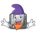 Elf P button installed on cartoon computer Royalty Free Stock Photo