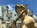 An elf plays a flute on Biltmore Estate in Asheville, North Carolina