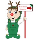Elf and Reindeer Games sign Royalty Free Stock Photo
