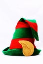 Elf's hat in white Royalty Free Stock Photo