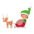 Elf with sleigh avatar chatacter