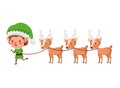 Elf with sleigh avatar chatacter