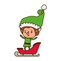 Elf with sleigh avatar chatacter