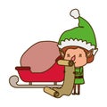 Elf with sleigh avatar chatacter