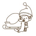 Elf with sleigh avatar chatacter