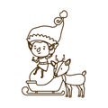 Elf with sleigh avatar chatacter