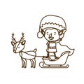 Elf with sleigh avatar chatacter