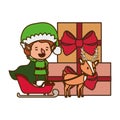 Elf with sleigh avatar chatacter