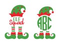 Elf Squad Monogram Frame Royalty Free Stock Photo