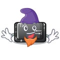 Elf tab button installed on computer character Royalty Free Stock Photo