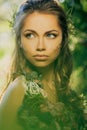 Elf woman in a forest Royalty Free Stock Photo