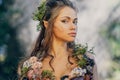 Elf woman in a forest Royalty Free Stock Photo