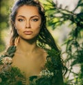 Elf woman in a forest Royalty Free Stock Photo