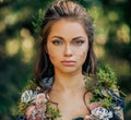 Elf woman in a forest Royalty Free Stock Photo
