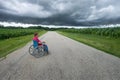 Elfer Senior Woman, Wheelchair, Lonely, Surreal Royalty Free Stock Photo