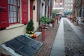 Elfreth`s Alley view in Philadelphia, USA