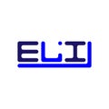 ELI letter logo creative design with vector graphic, ELI