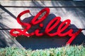 Eli Lilly logo sign. Eli Lilly and Company is an American pharmaceutical company