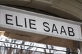 Elie Saab logo on Elie Saab store