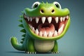 elightThe Adorable Adventures of Super Happy Smile, the Playful Cartoon Crocodile