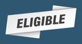 eligible banner template. ribbon label sign. sticker