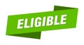 eligible banner template. ribbon label sign. sticker
