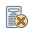Color illustration icon for Eliminate, delete and remove Royalty Free Stock Photo
