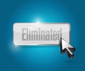 Eliminated button illustration design Royalty Free Stock Photo