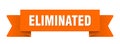 eliminated ribbon isolated on transparent background. eliminated ribbon Royalty Free Stock Photo