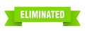 eliminated ribbon isolated on transparent background. eliminated ribbon Royalty Free Stock Photo