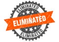 Eliminated stamp. eliminated grunge round sign.